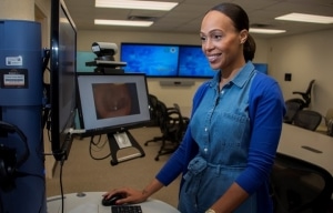 Smiling healthcare worker