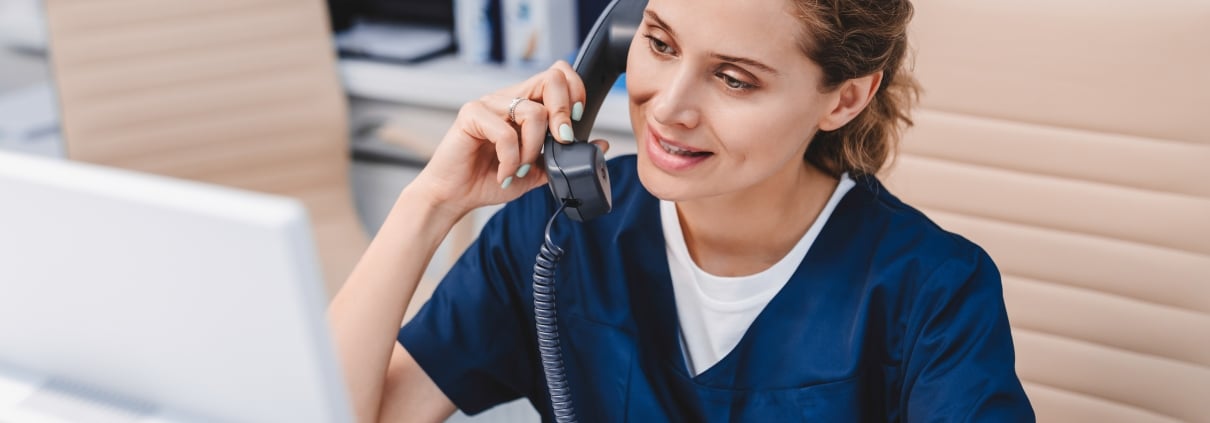 Young female receptionist
