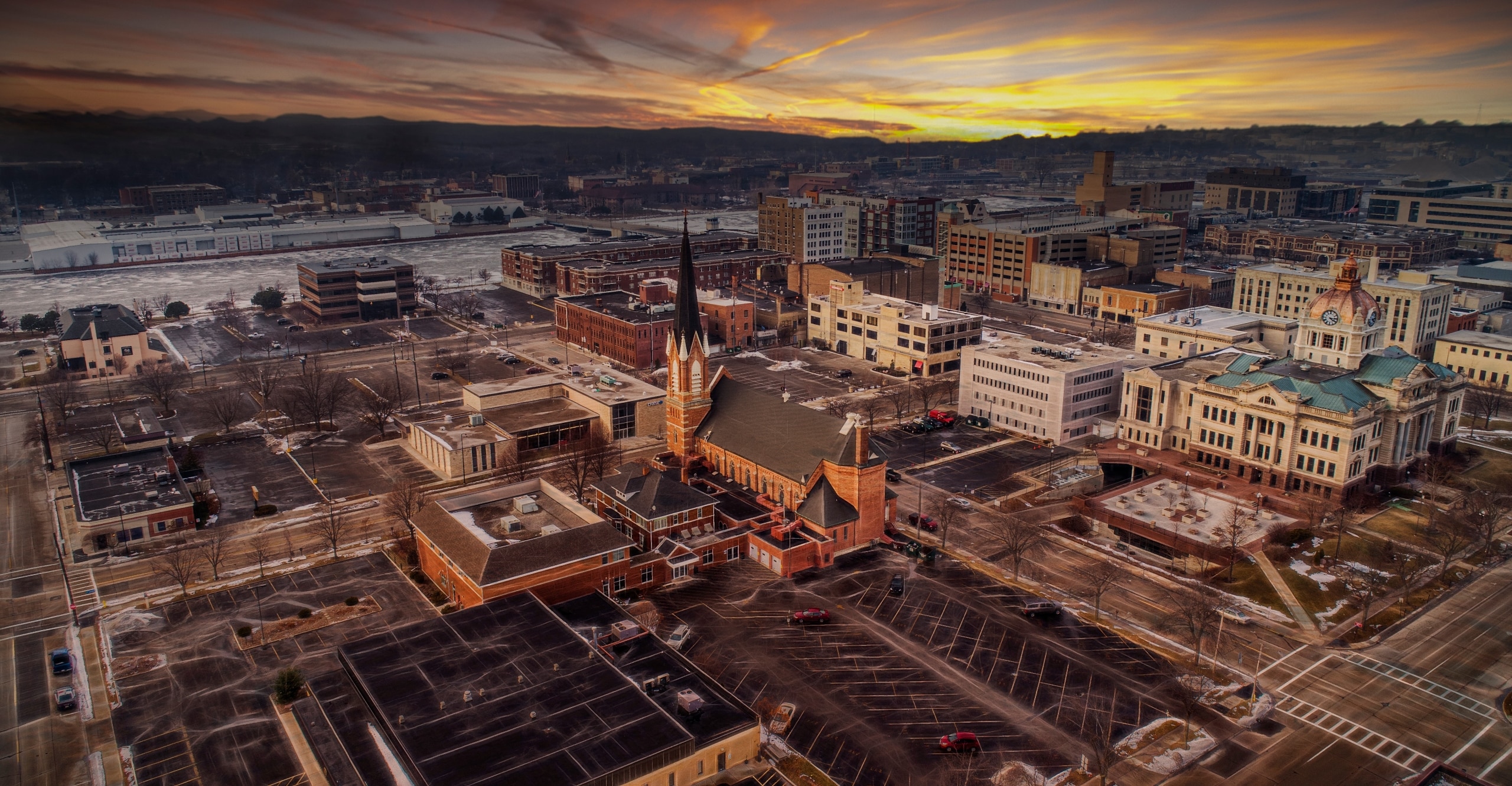 Aerial view of Green Bay