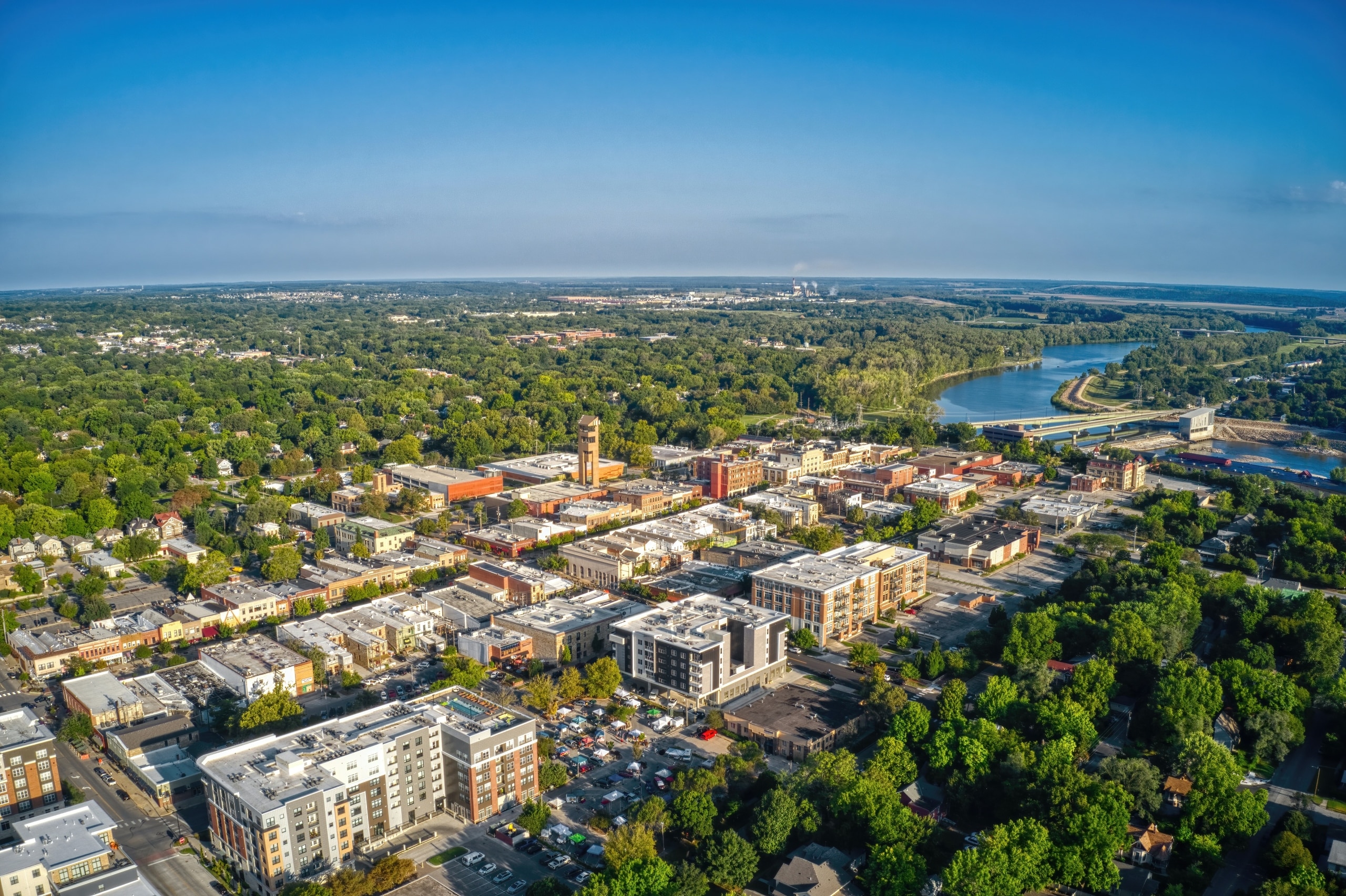 Aerial view of Lawrence