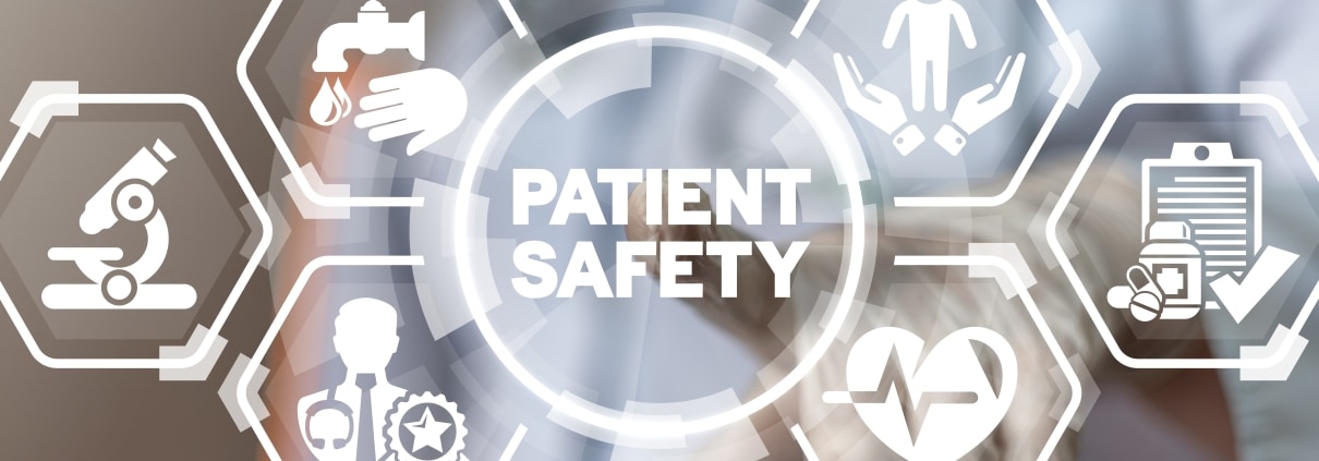 Virtual icons that say patient safety