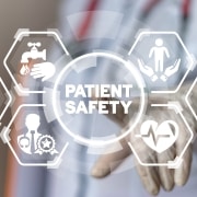 Virtual icons that say patient safety