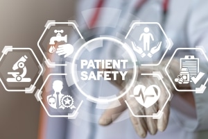 Virtual icons that say patient safety